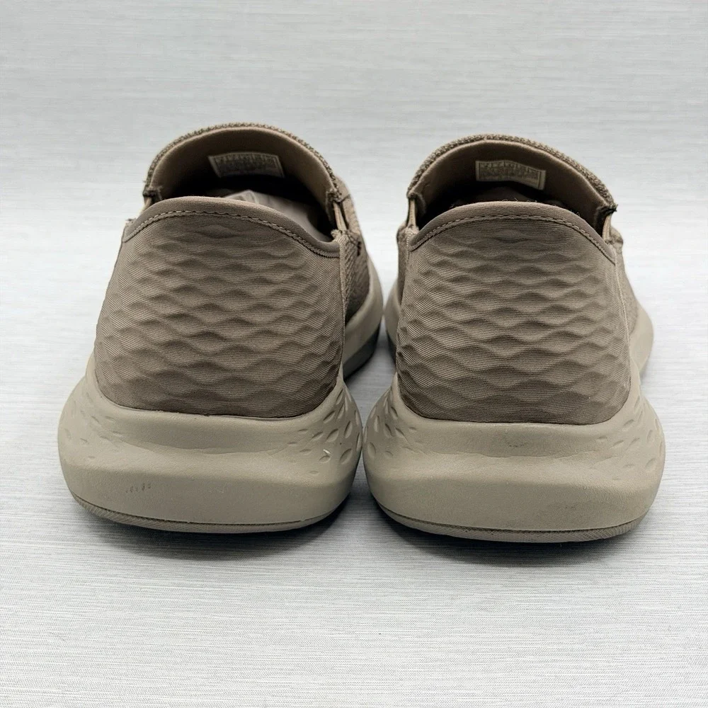 Skechers Slip Ins Men's 8 4E Extra Wide Loafers Taupe Memory Foam Ralven 204804